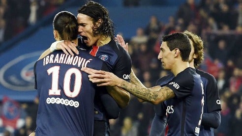 Ibra y Cavani festejan con el PSG