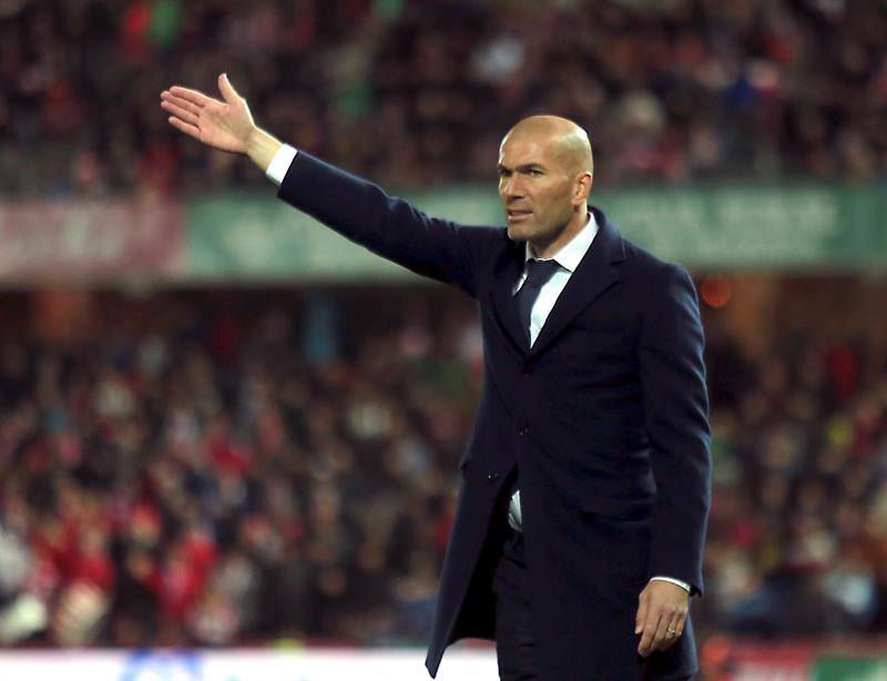 Zidane, en un partido del Real Madrid