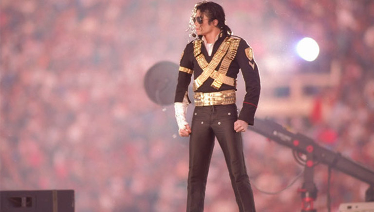 Michael Jackson en un concierto de su gira 'Dangerous'