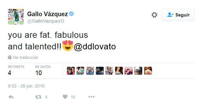 La cantante Demi Lovato no se quedó atrás y recibió un mensaje