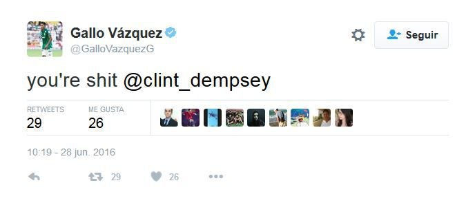 Las críticas para Clint Dempsey se hicieron presentes en el Twitter del futbolista