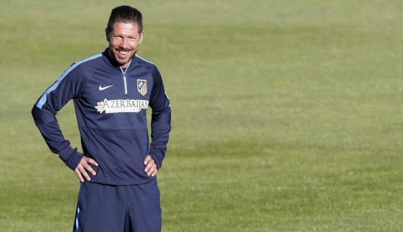 Diego Pablo Simeone en un entrenamiento del 'Atleti'