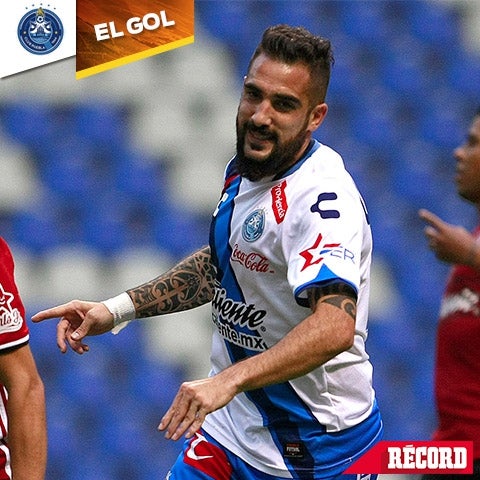 Damian Escudero celebra su gol frente a Xolos