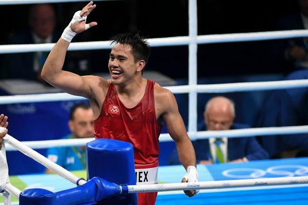 Misael Rodríguez celebra una victoria en Río 2016