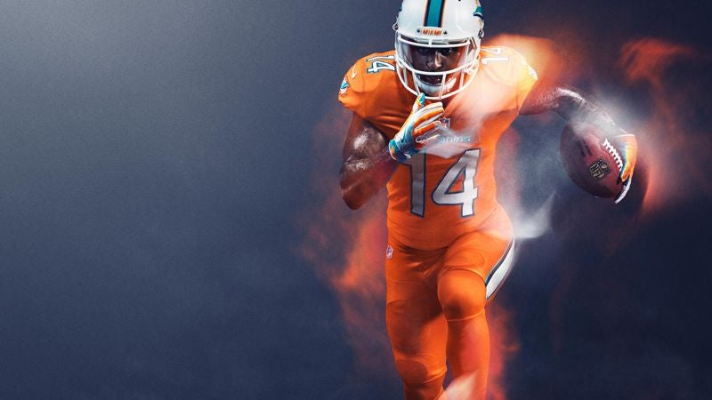 Uniforme Color Rush de los Delfines de Miami