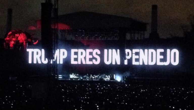 Mensaje a Donald Trump en concierto de Roger Waters