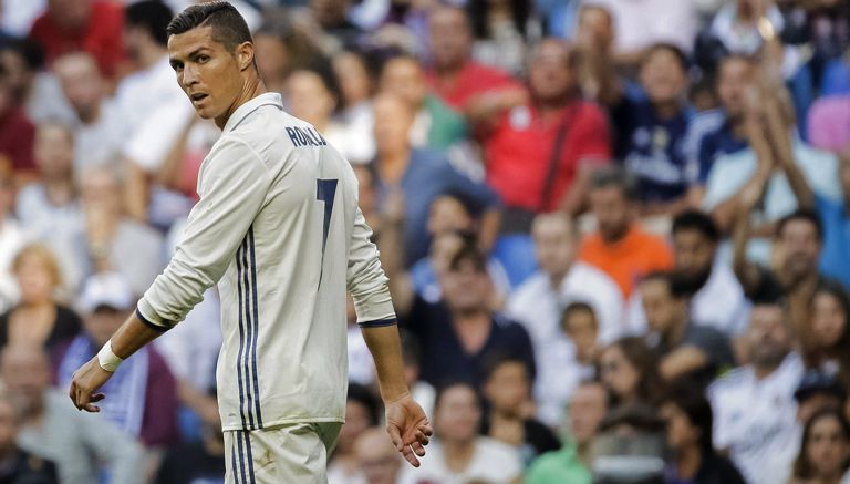 CR7, en un partido del Real Madrid