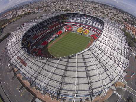 Imagen del estadio Azteca desde las alturas