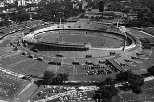 Estadio Olímpico Universitario en los años 60