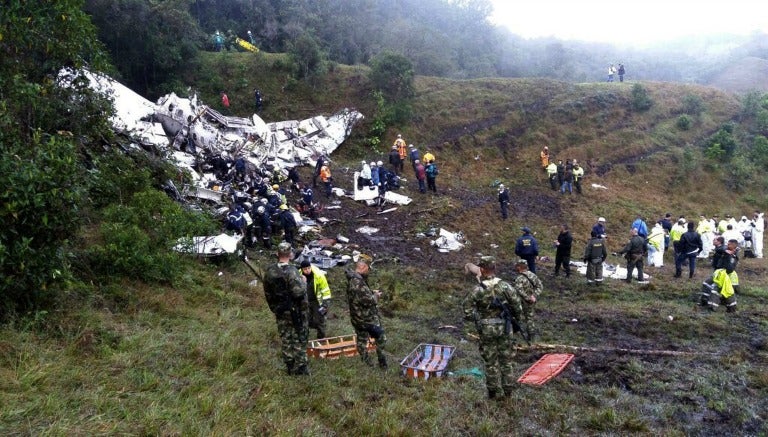 Avión estrellado donde viajaba el equipo brasileño Chapecoense