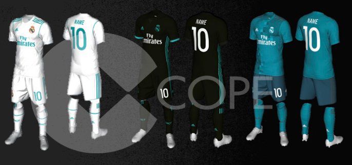 Así lucirían los tres nuevos uniformes del Real Madrid 