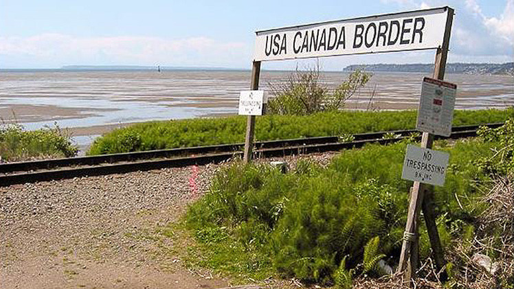 Otra parte de la frontera entre Estados Unidos y Canadá