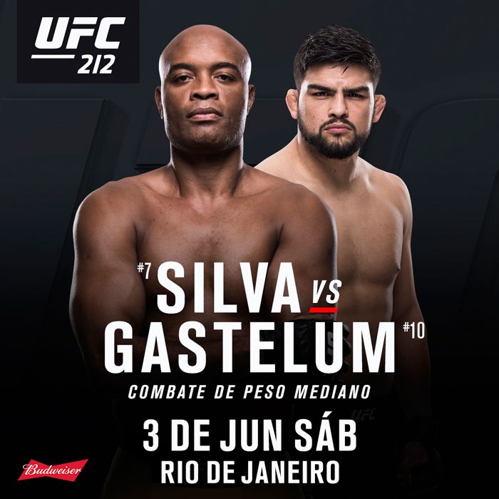Cartel de la pelea entre Anderson Silva vs Kelvin Gastelum