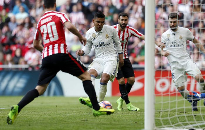 Casemiro marca el gol de la victoria para el Real Madrid