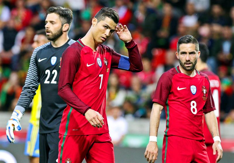 Cristiano Ronaldo durante el partido contra Suecia