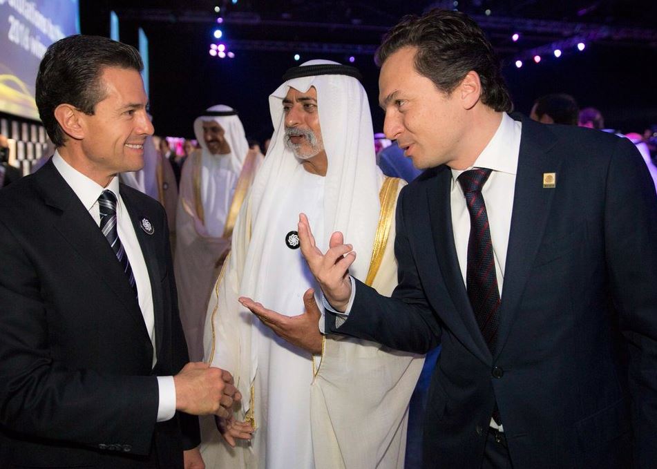 Lozoya charla con Enrique Peña Nieto y el príncipe Mohamed Bin Zayed Al Nahyan