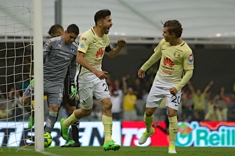Peralta celebra gol contra Monterrey en la J12