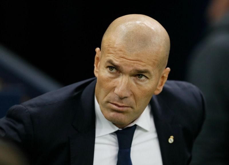 Zidane, serio durante la Final de Champions League
