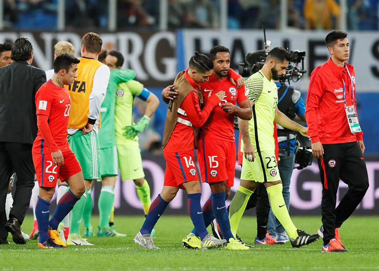 El cuadro chileno triste por la derrota contra Alemania