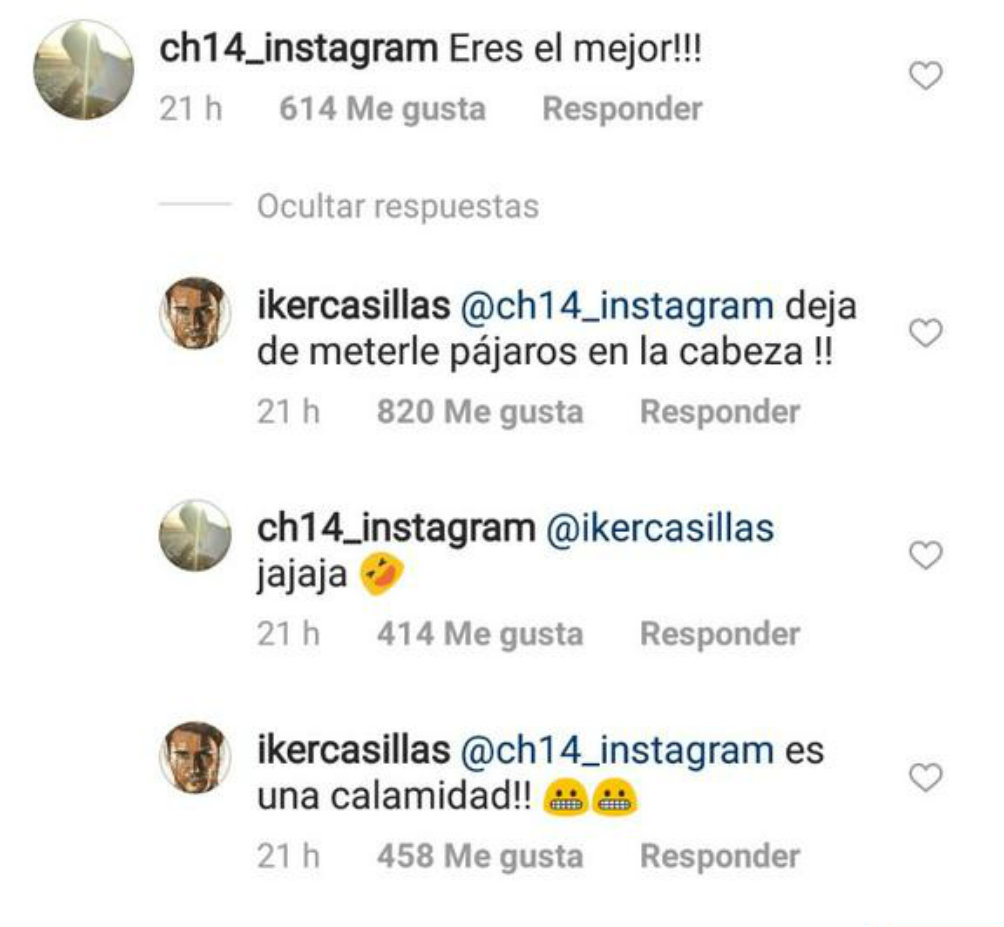 Casillas respondió al comentario de Chicharito