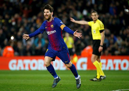 Messi festeja uno de sus goles