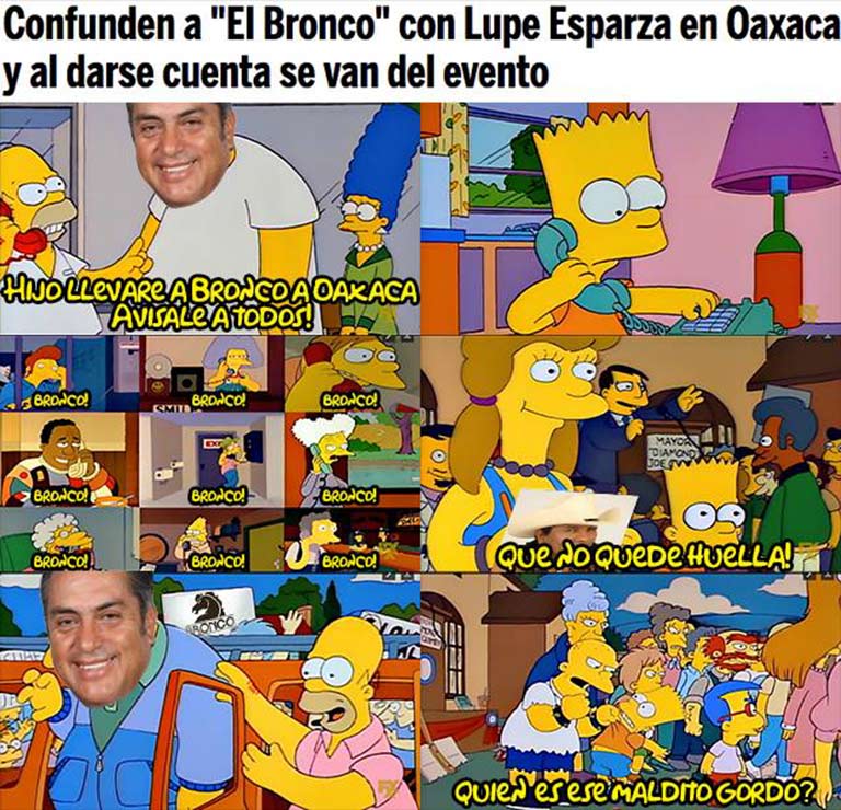 Los memes empezaron a ironizar con la presencia de 'El Bronco' en Oaxaca