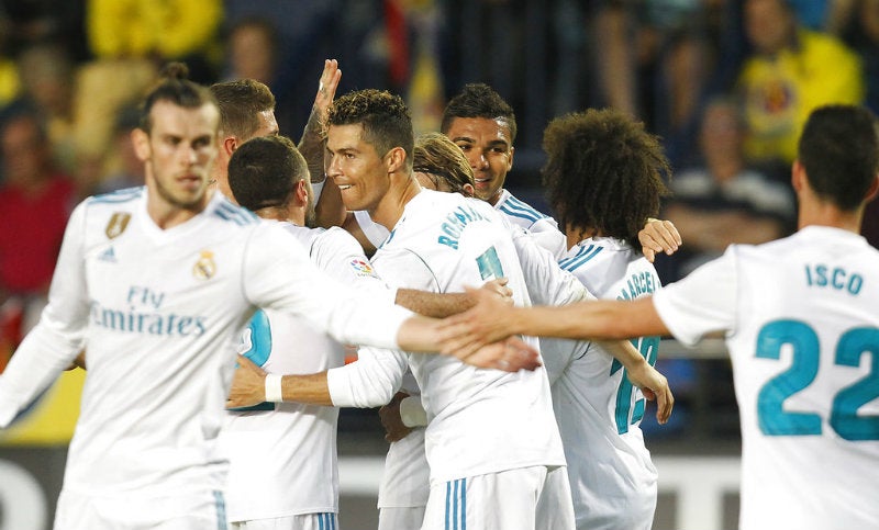 Real Madrid celebra su gol en la última jornada de La Liga