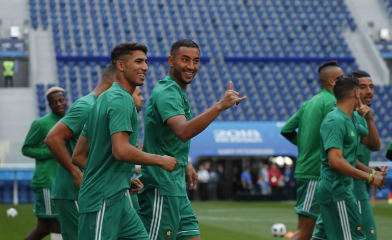 Marruecos entrena previo a debut en Rusia 2018