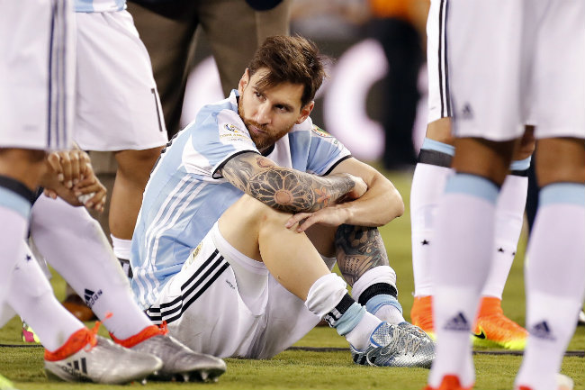Messi, triste tras perder la Copa América Centenario