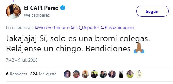 Respuesta de 'Capi' Pérez a Televisa