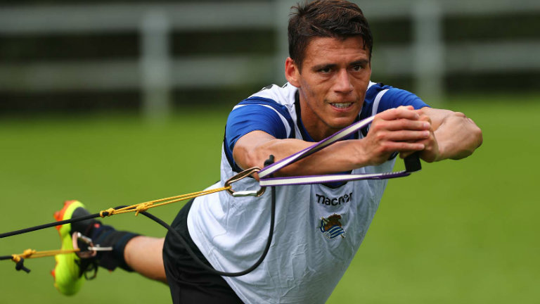 Héctor Moreno realiza actividad física con la Real Sociedad