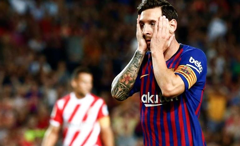 Messi se lamenta en duelo de la Liga Española