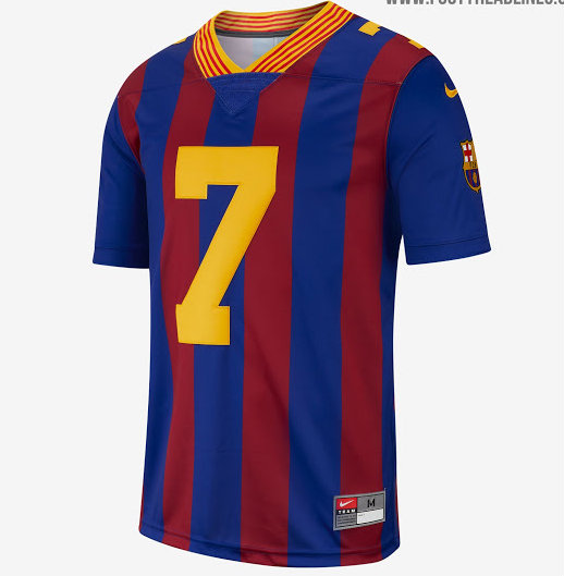 El jersey estilo NFL del Barcelona