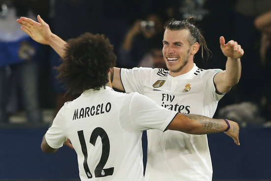 Bale y Marcelo festejan gol