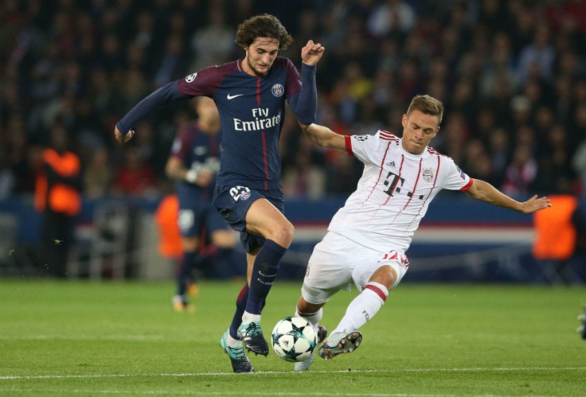 Rabiot durante partido de Champions League 