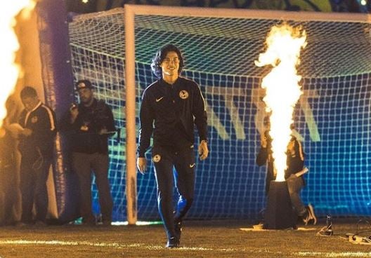 Lainez en la celebración del título del América