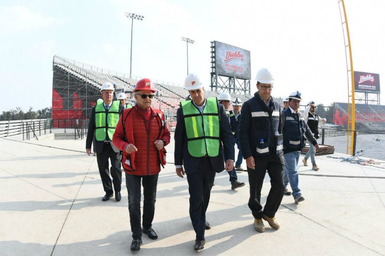 Recorrido en el nuevo estadio de los Diablos Rojos