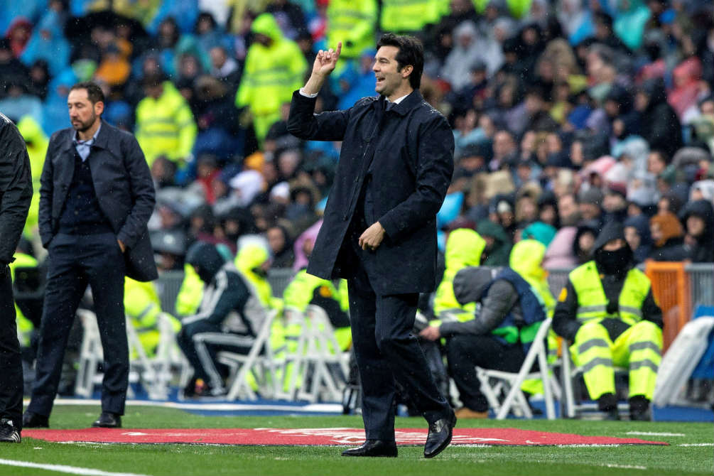 Santiago Solari durante un juego del Real Madrid