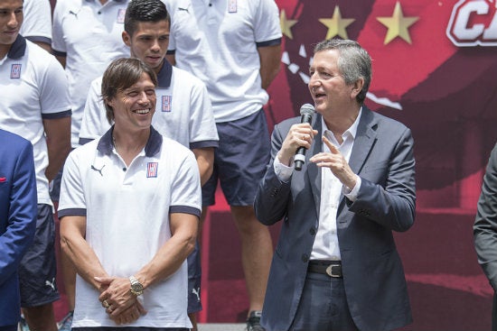 Vergara y Almeyda en un evento