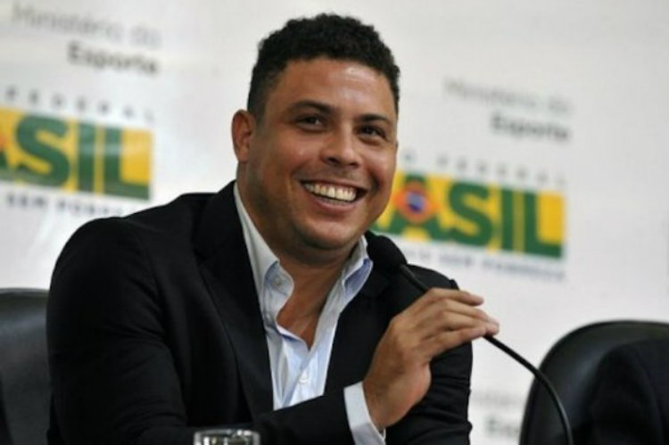 Ronaldo Nazario, durante una conferencia de prensa