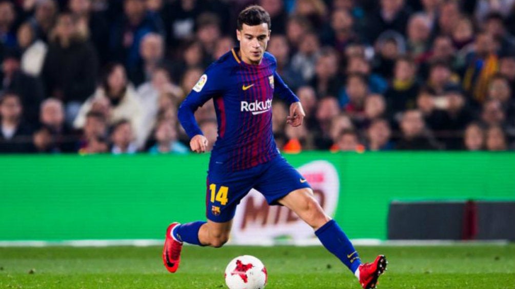 Coutinho en un partido con el Barça