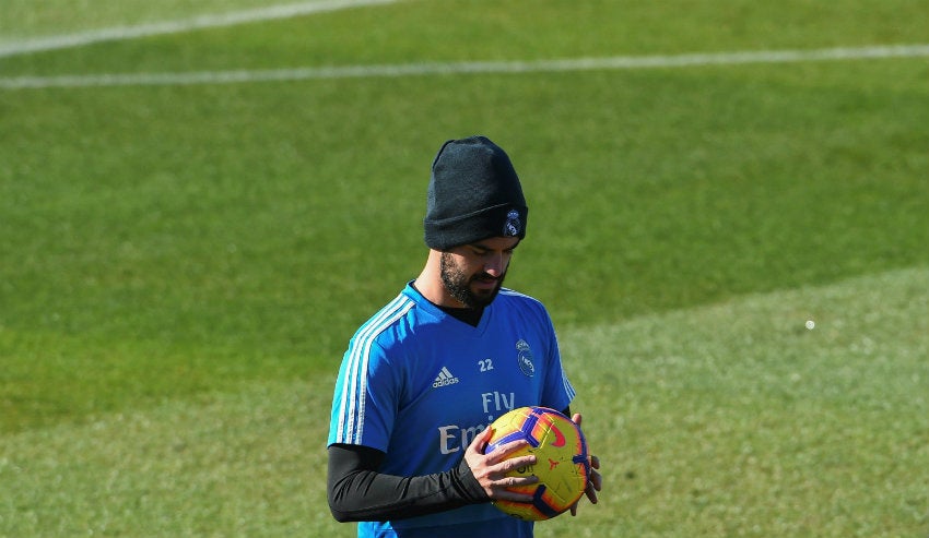 Isco durante entrenamiento del Real Madrid 