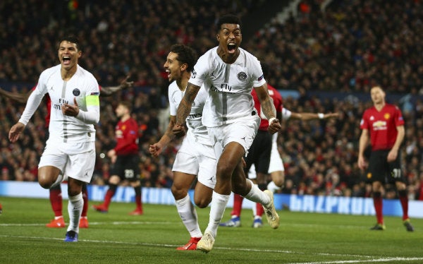 Kimpembe celebra su gol frente al Manchester United