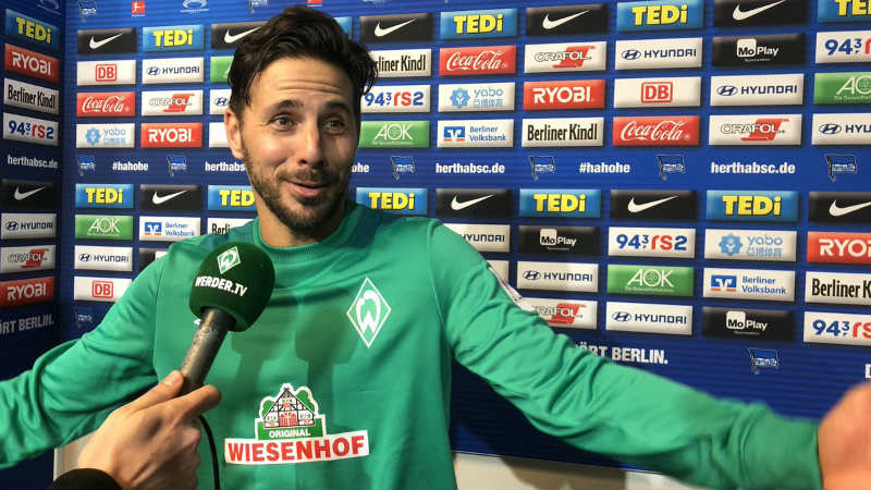 Claudio Pizarro en la entrevista posterior al partido