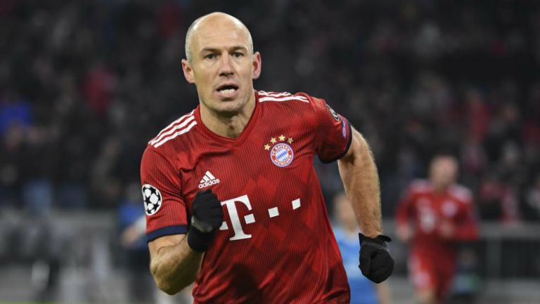 Robben durante un partido con el Bayern