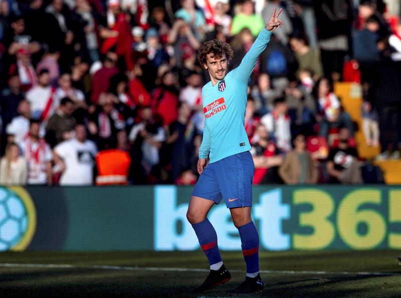 Griezmann, durante el juego contra el Rayo Vallecano