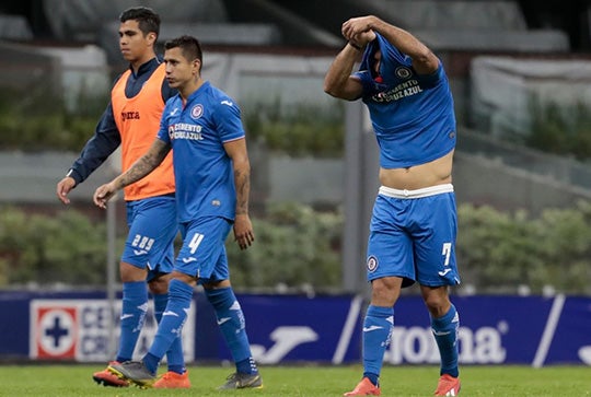 Futbolistas celestes, al final del partido