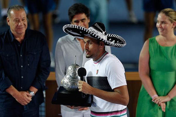 Nick Kyrgios después de ganar el Abierto de Acapulco