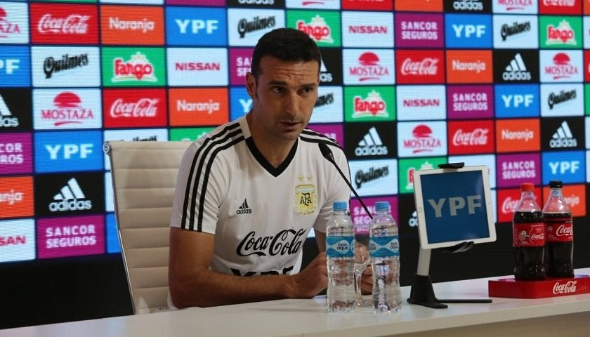 Lionel Scaloni en conferencia de prensa