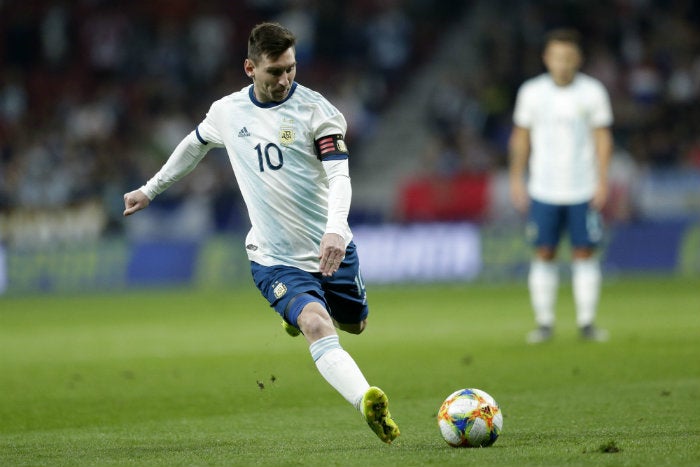 Messi durante el partido vs Venezuela